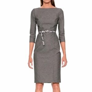 Banana Republic Paneled Sheath Dress Gray Tweed